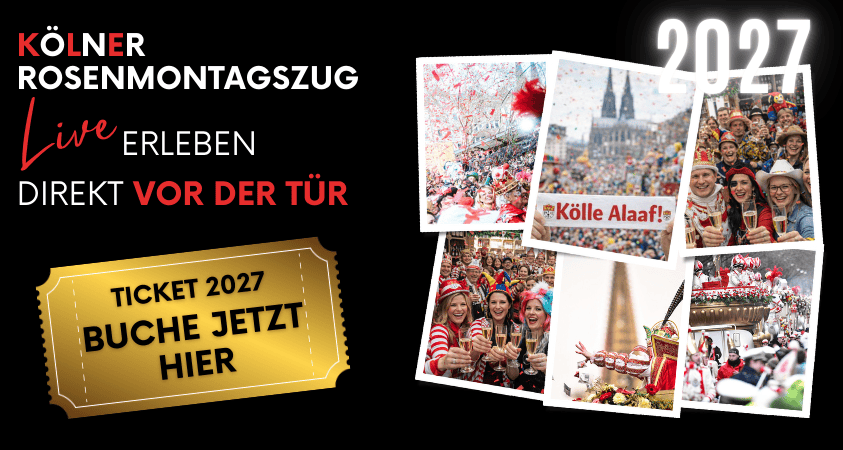 Kölner Rosenmontagszug an der Breite Straße in Köln